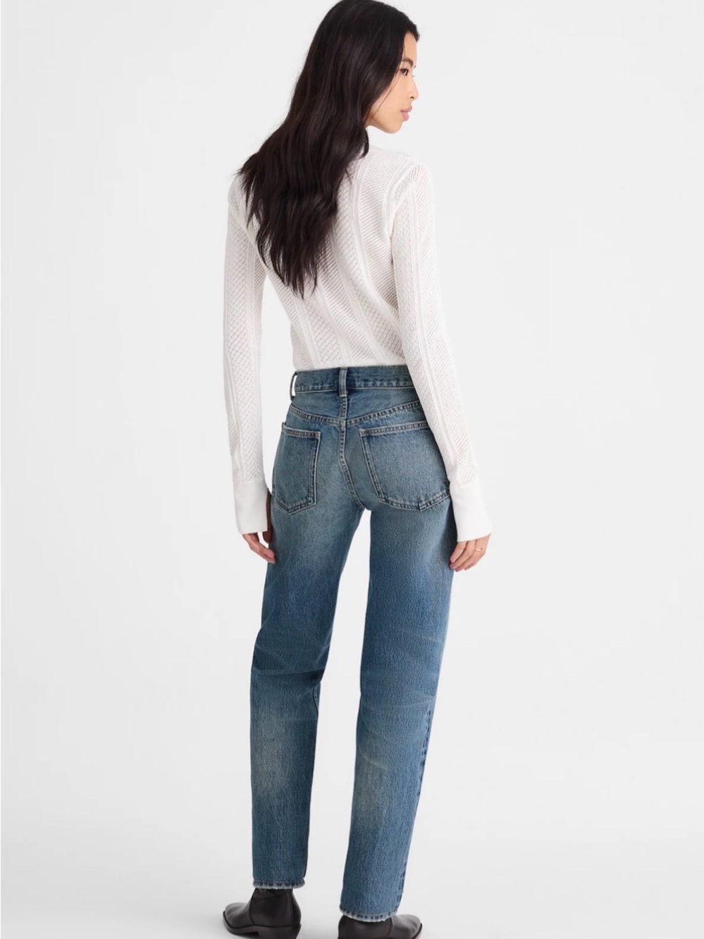 Madewell x Kaihara Selvedge Denim Dean Easy Straight Jean in Millington - Picture 4 of 10